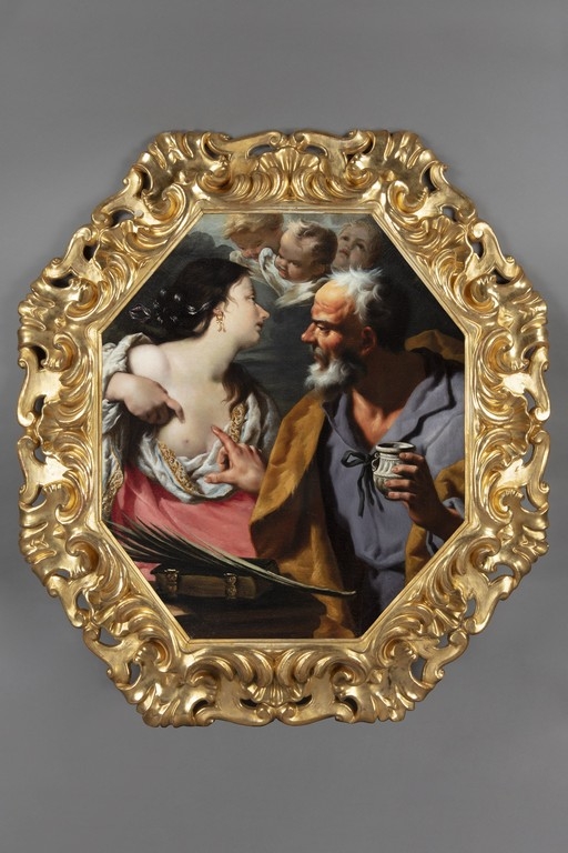Alessandro Rosi (Firenze 1627 - 1697)  a) Sant'Agata curata da San Pietro  b) Santa  [..]