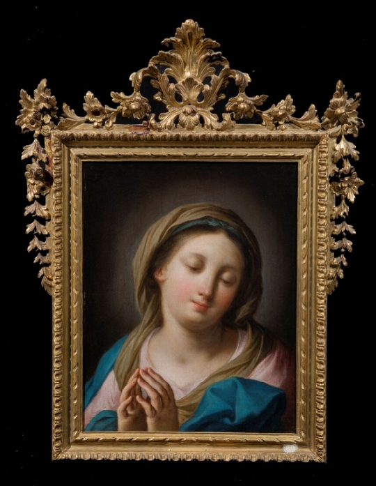 Madonna in preghiera in cornice 