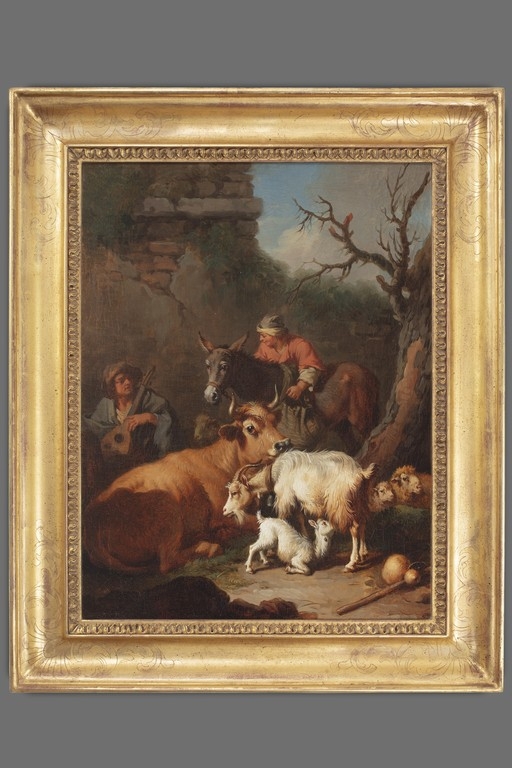 Francesco Londonio, a) b) 'Pastori con animali' 