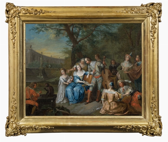Scuola piemontese del XVIII secolo, 'Quattro scene di genere' 
