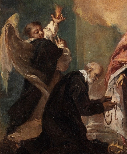 Gianantonio Guardi, 'Sant'Osvaldo tra i santi Vincenzo Ferrer, Filippo Neri e Giovanni Nepom [..] 