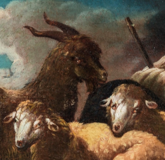 Philipp Peter Roos, detto Rosa da Tivoli, a) b) 'Capre e pecore con pastore' 