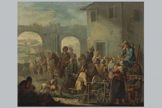 Pietro Domenico Olivero, a) b) 'Festa di paese' - CATALOGO 