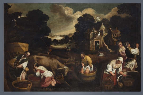 Scuola bassanesca del XVII secolo, a) b) 'Allegoria delle stagioni' - CATALOGO 