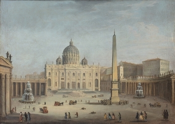 Anonimo della metà del XVIII secolo, "Veduta di Piazza San Pietro"