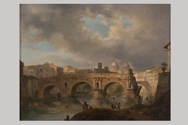 Giovanni Migliara, "Veduta di Roma, Ponte Rotto"