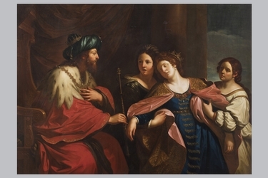 Dipinto di Pietro Labruzzi, "Lo svenimento di Ester"