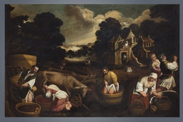 Scuola bassanesca del XVII secolo, a) b) "Allegoria delle stagioni"
