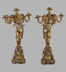 Coppia di candelieri del XIX secolo