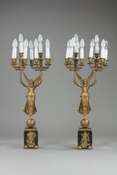 Coppia di candelabri, XIX secolo